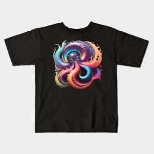 Dive into a World of Color with the Multicolor Octopus: Unique and Vibrant Artistry Kids T-Shirt